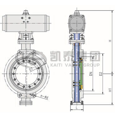 氣動(dòng)對(duì)夾硬密封蝶閥
